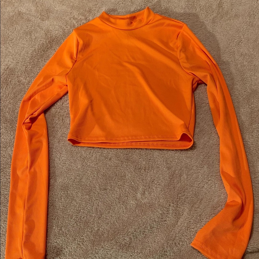 Neon Orange Crop Top